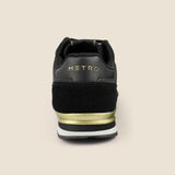 Metro Men Black Sports Walking Shoes