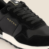 Metro Men Black Sports Walking Shoes