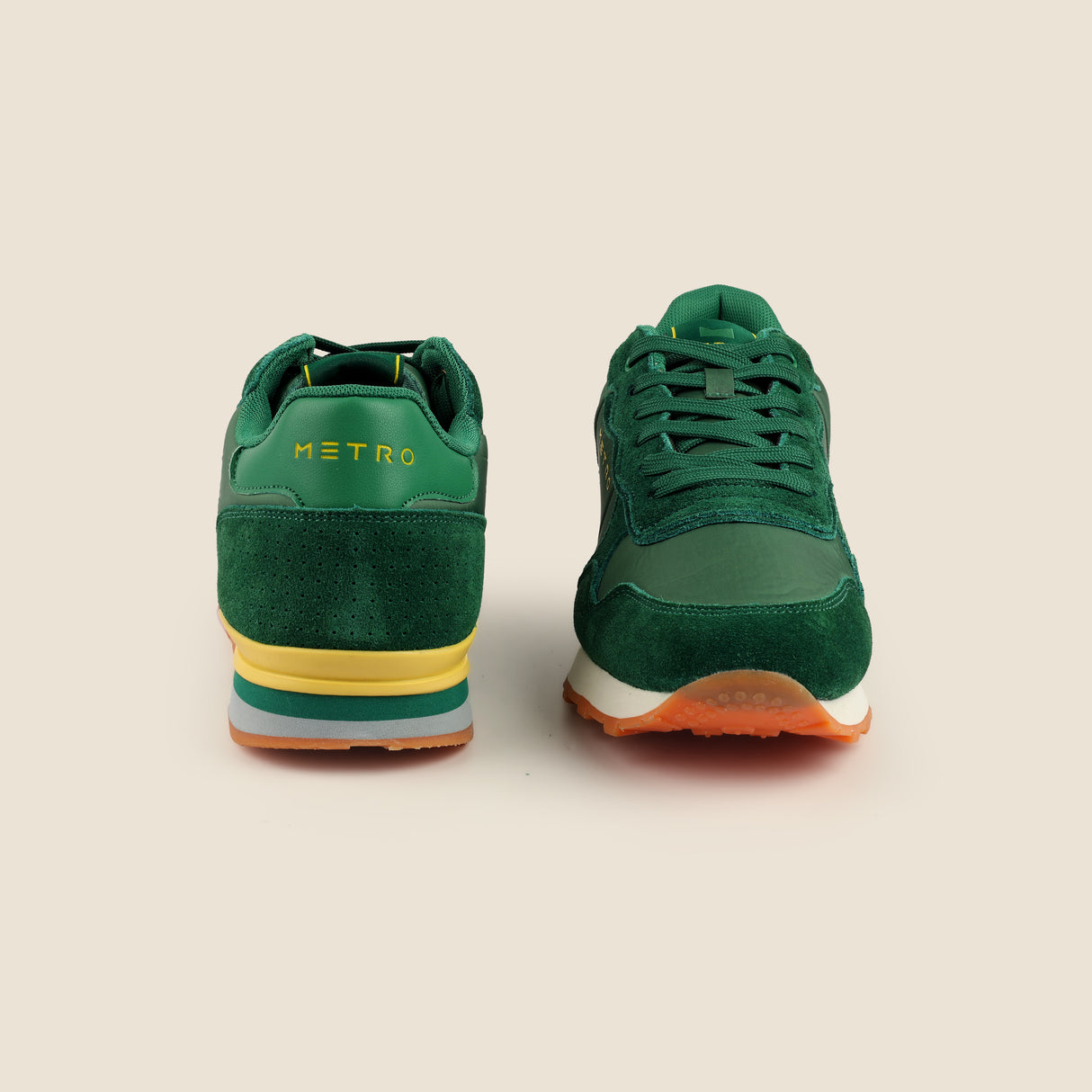Metro Men Green Sports Walking Shoes