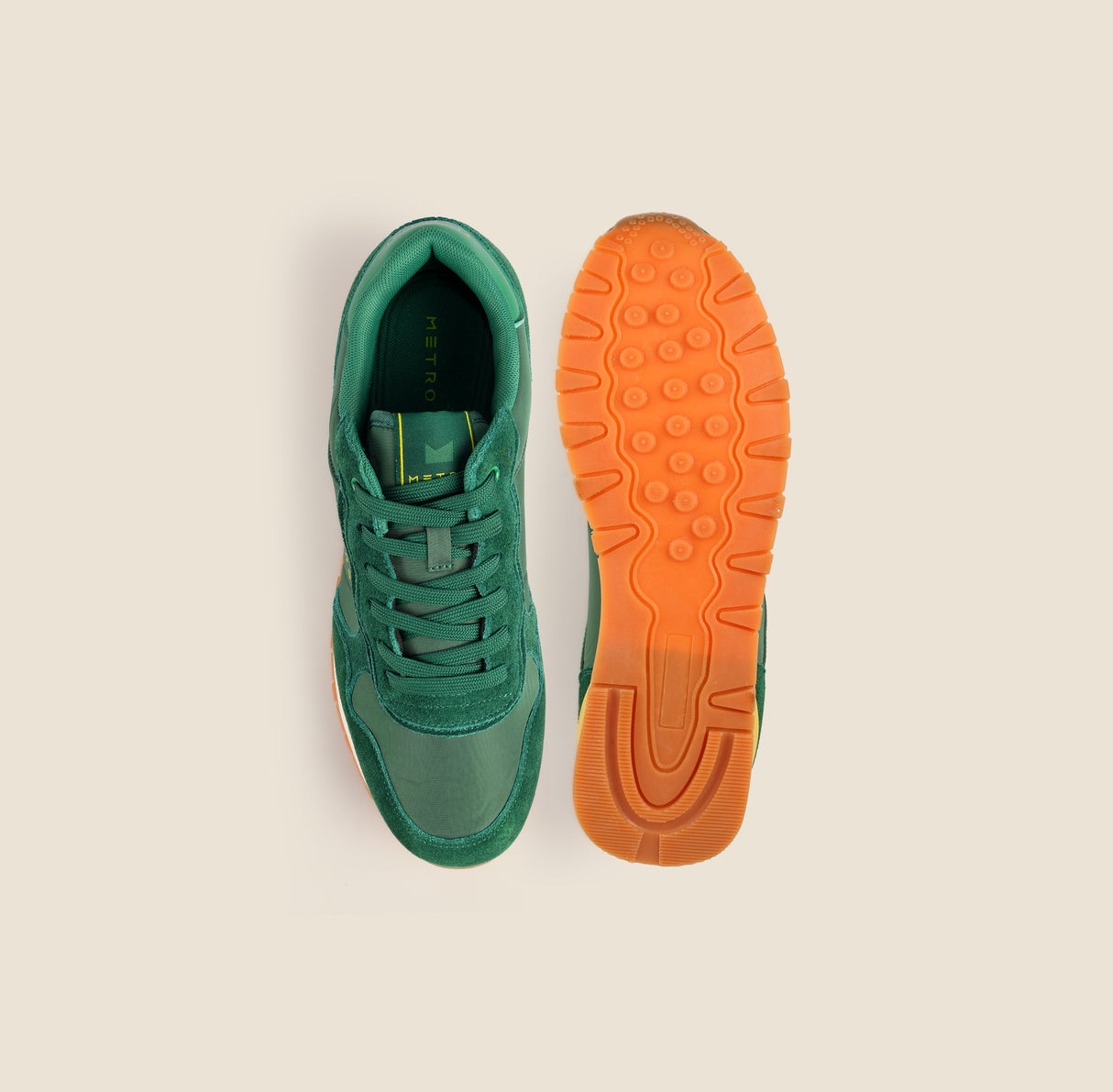 Metro Men Green Sports Walking Shoes