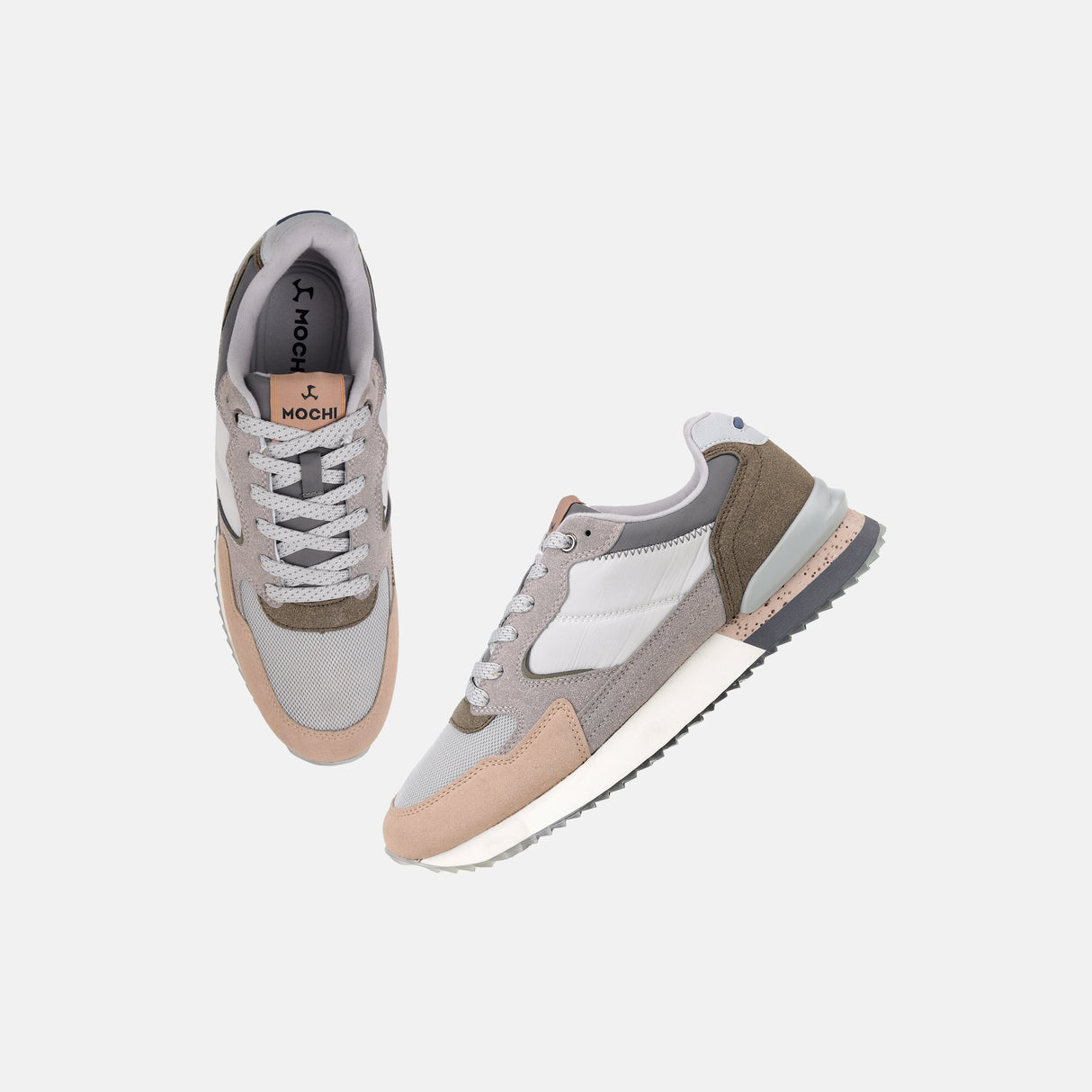 Mochi Men Beige Sports Walking Shoes