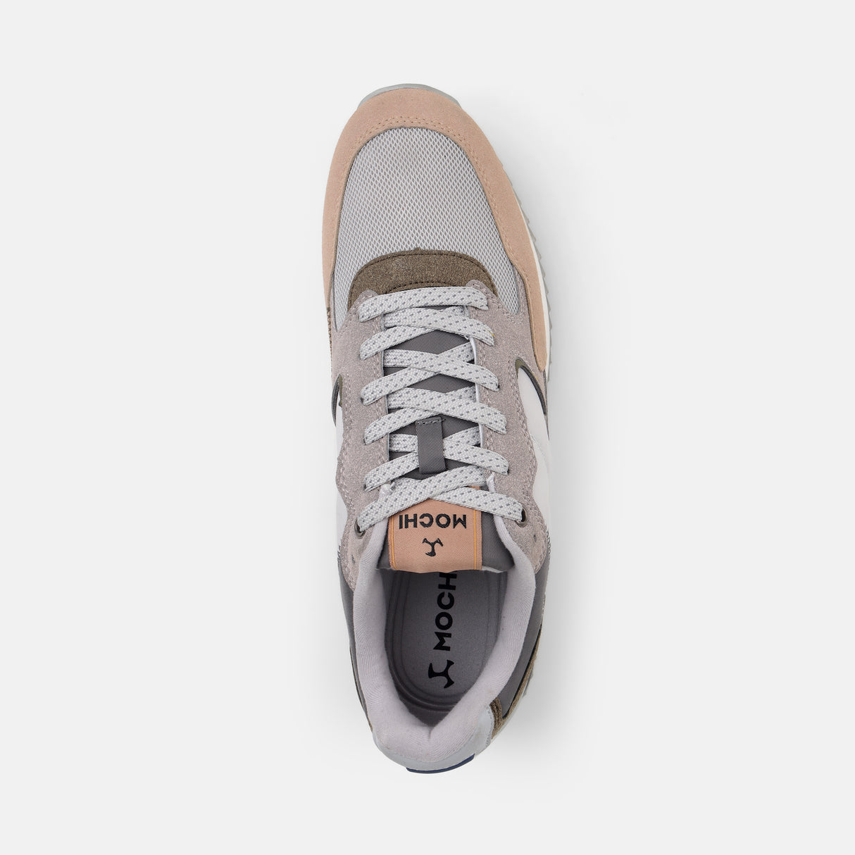 Mochi Men Beige Sports Walking Shoes