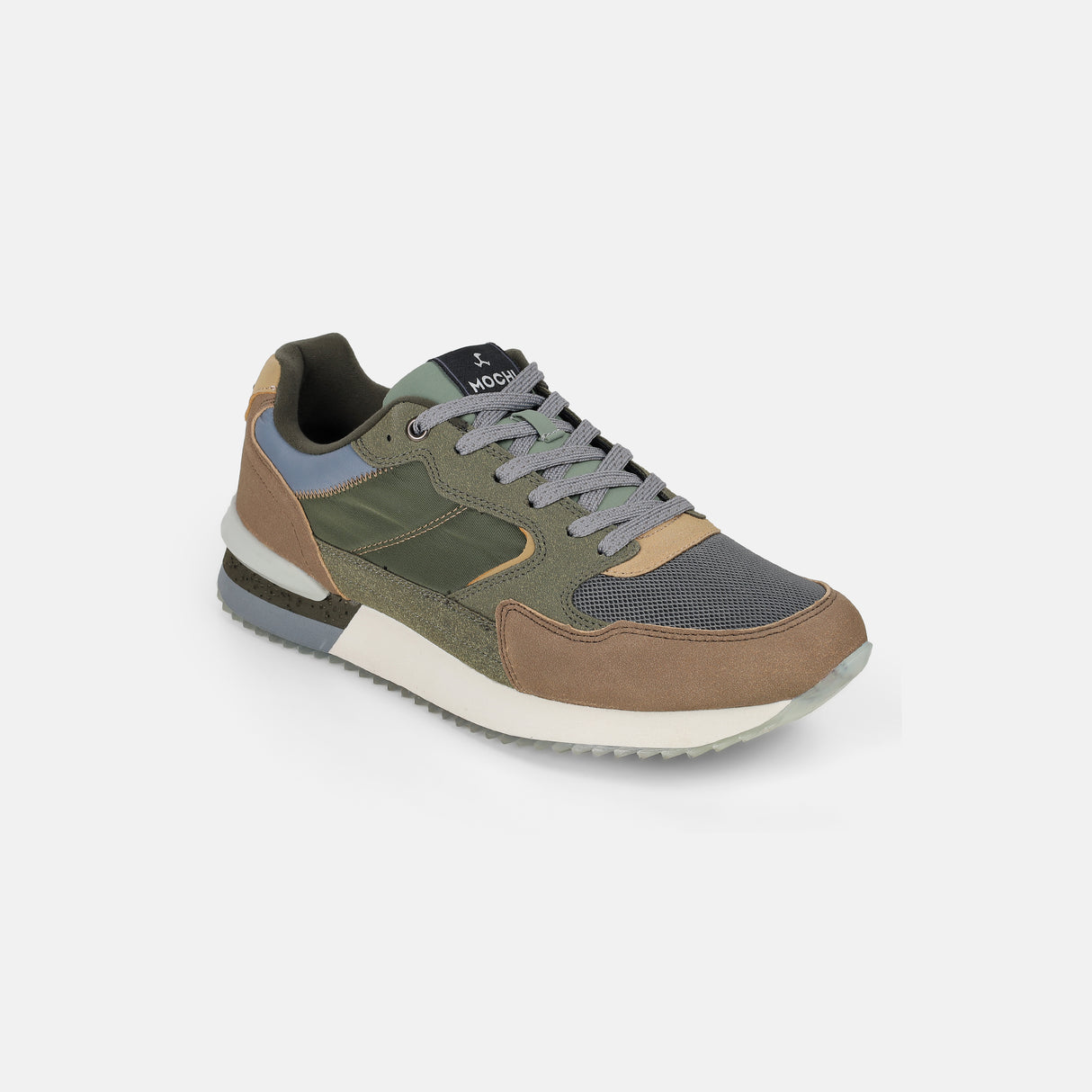 Mochi Men Green Sports Walking Shoes