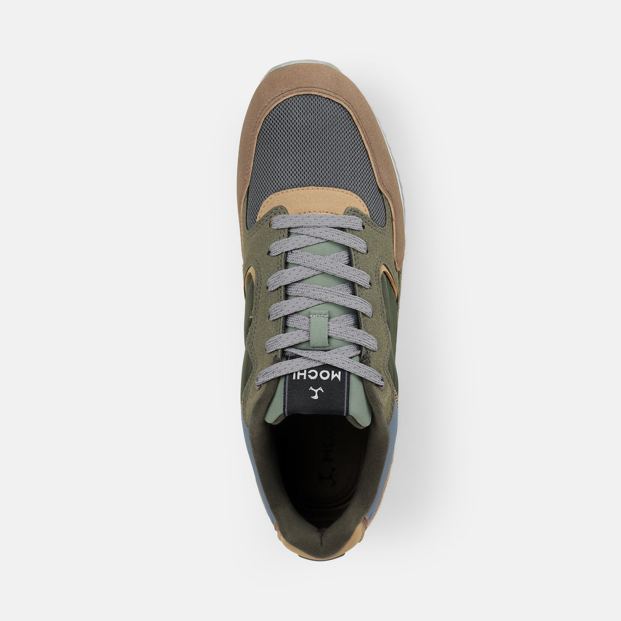 Mochi Men Green Sports Walking Shoes