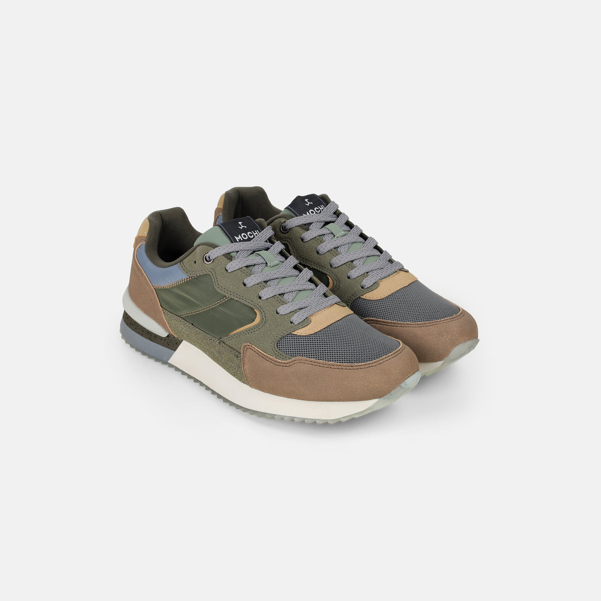 Mochi Men Green Sports Walking Shoes