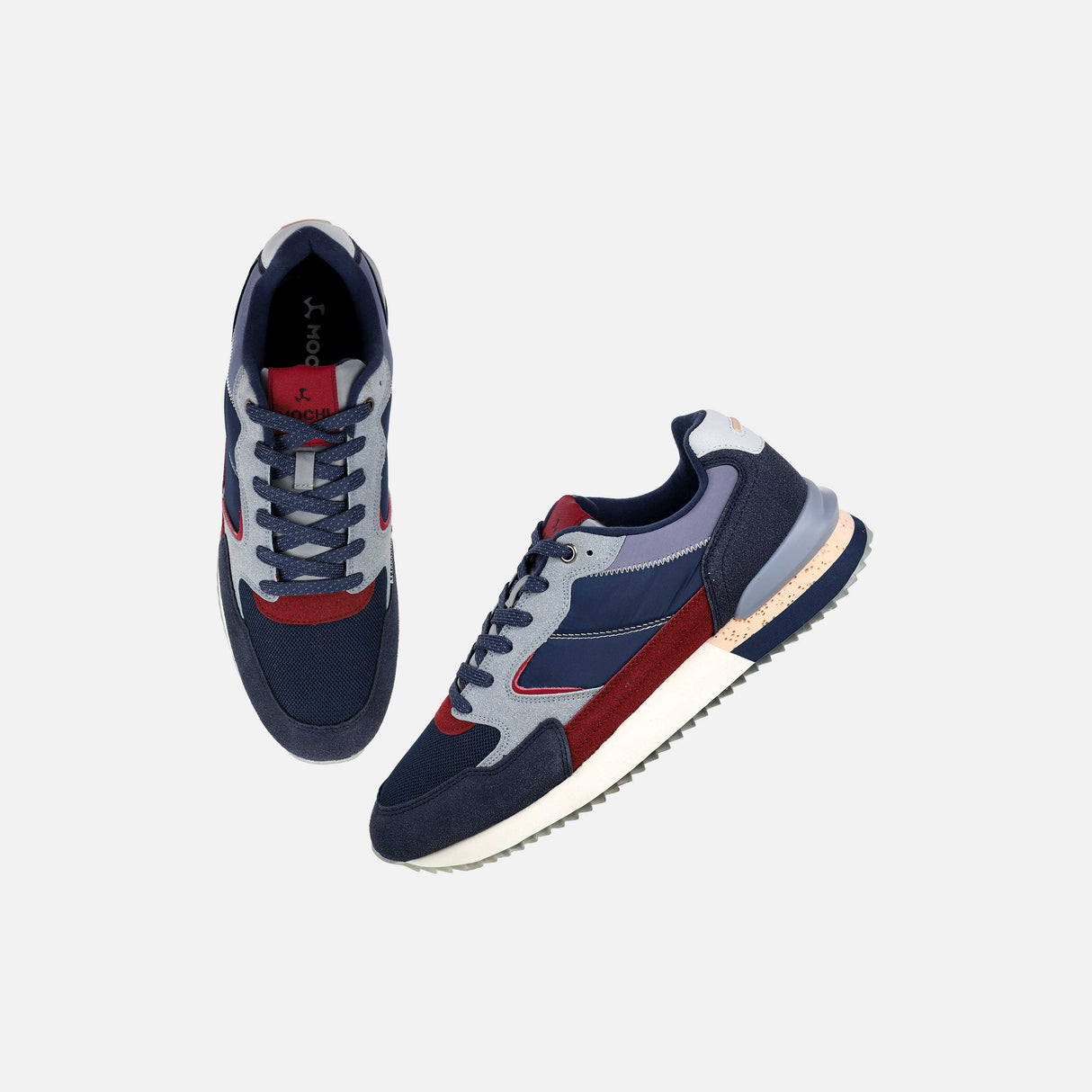 Mochi Men Blue Sports Walking Shoes