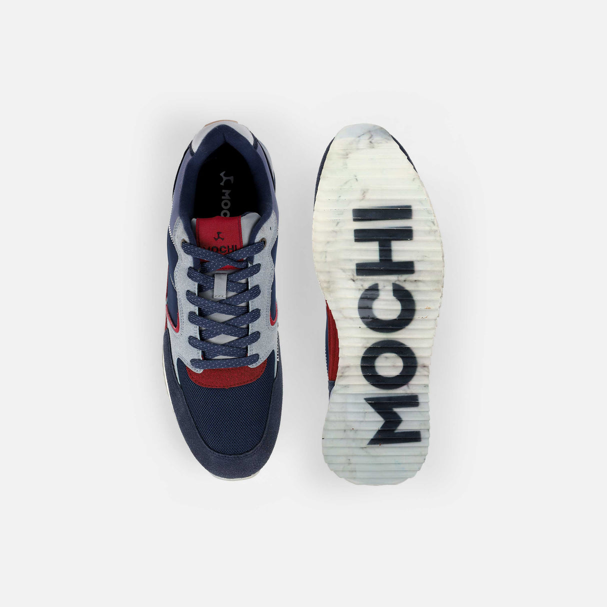 Mochi Men Blue Sports Walking Shoes