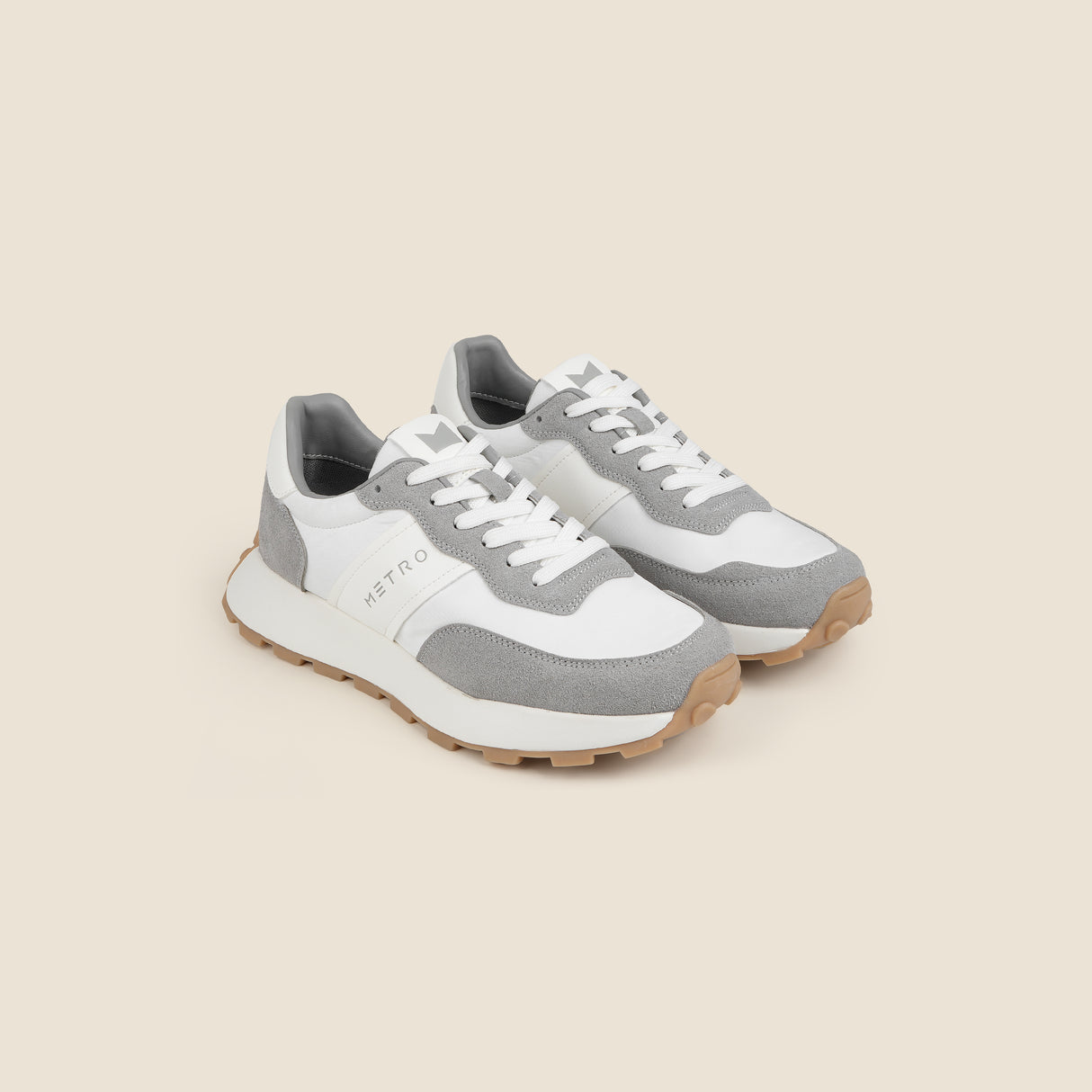 Metro Men Grey Sports Walking Shoes