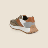 Metro Men Khaki Sports Walking Shoes