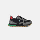 Mochi Men Black Sports Walking Shoes