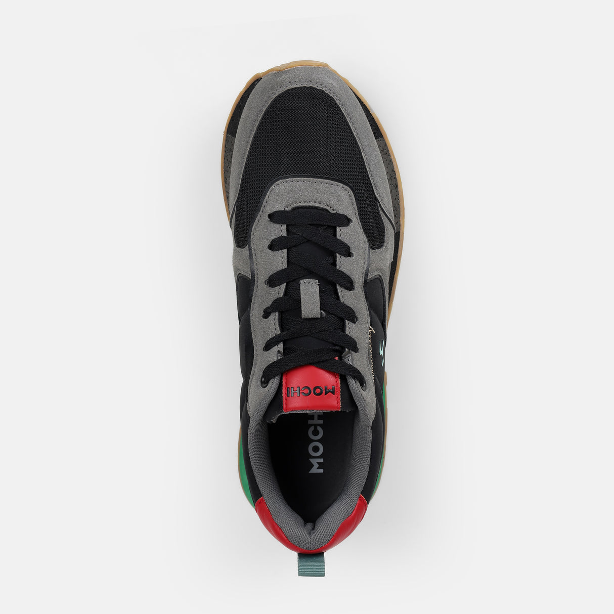 Mochi Men Black Sports Walking Shoes