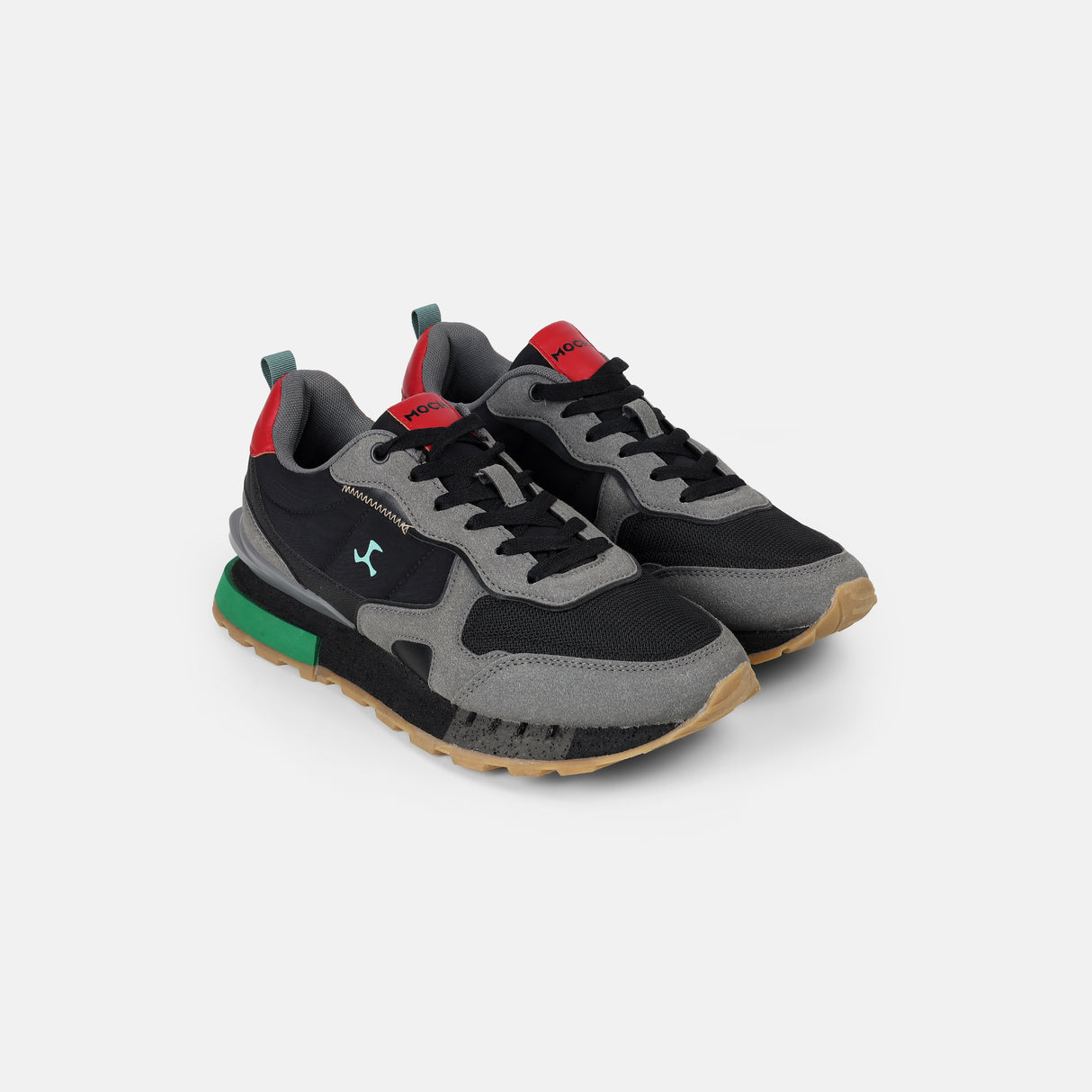 Mochi Men Black Sports Walking Shoes