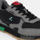 Mochi Men Black Sports Walking Shoes