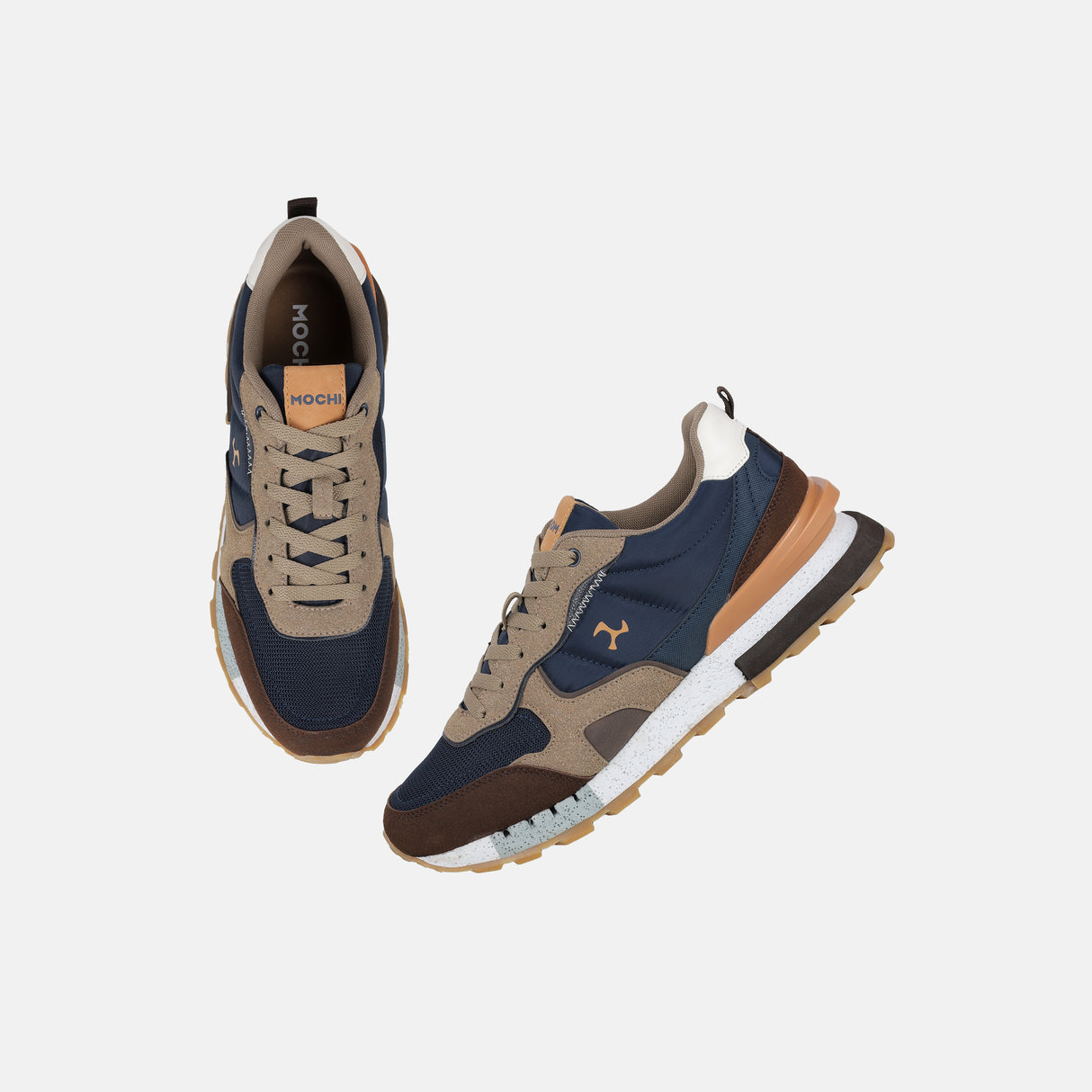 Mochi Men Blue-navy Sports Walking Shoes