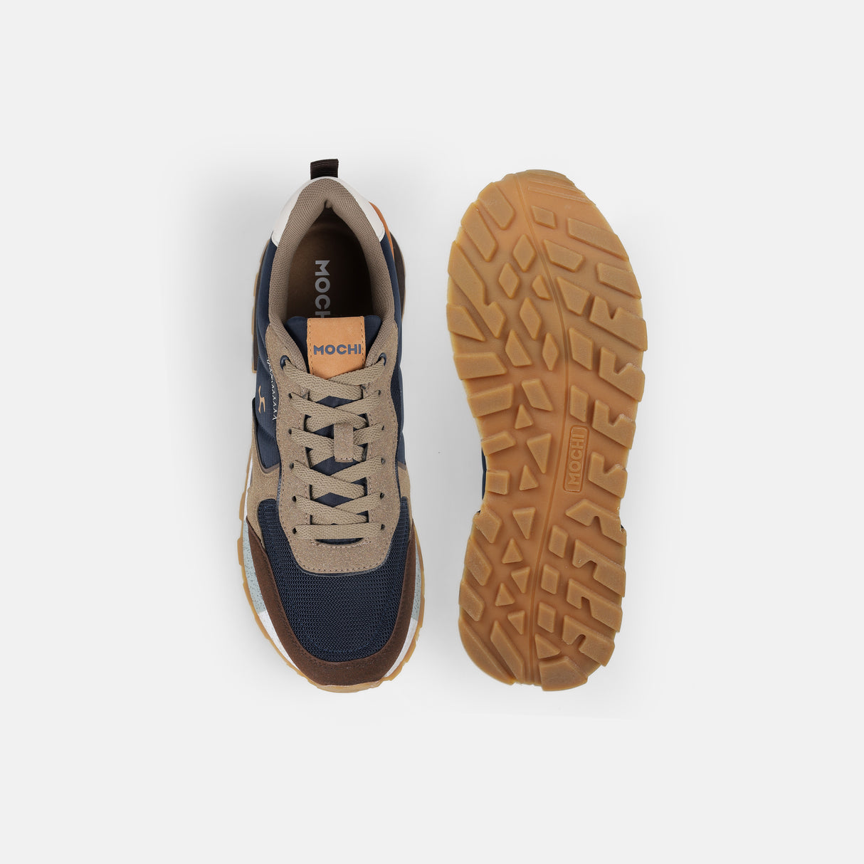 Mochi Men Blue-navy Sports Walking Shoes