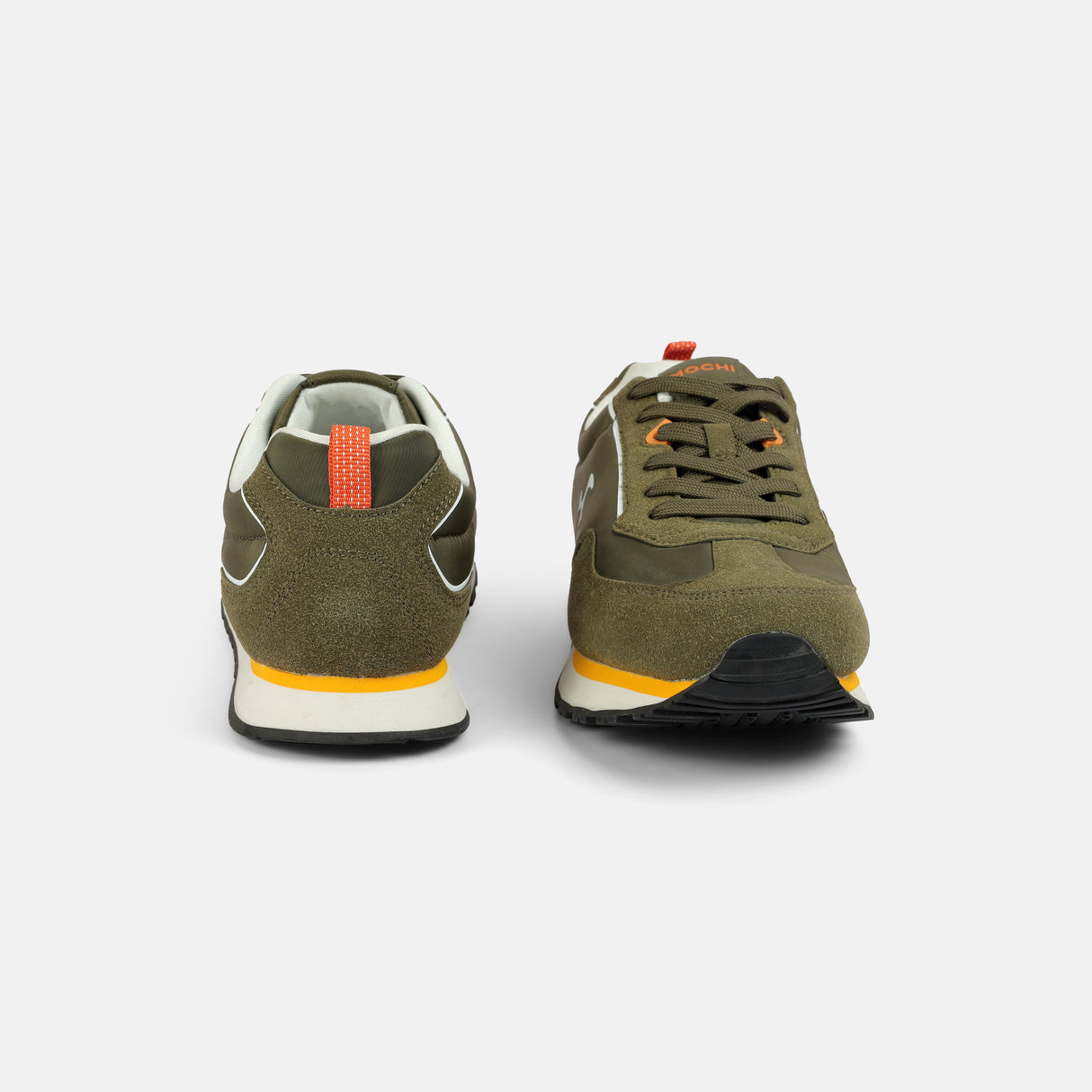 Mochi Men Olive Sports Walking Shoes
