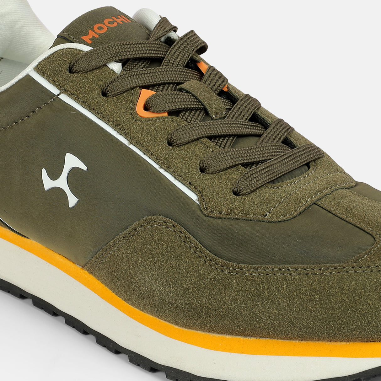 Mochi Men Olive Sports Walking Shoes