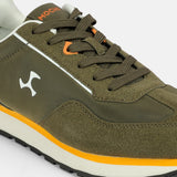 Mochi Men Olive Sports Walking Shoes