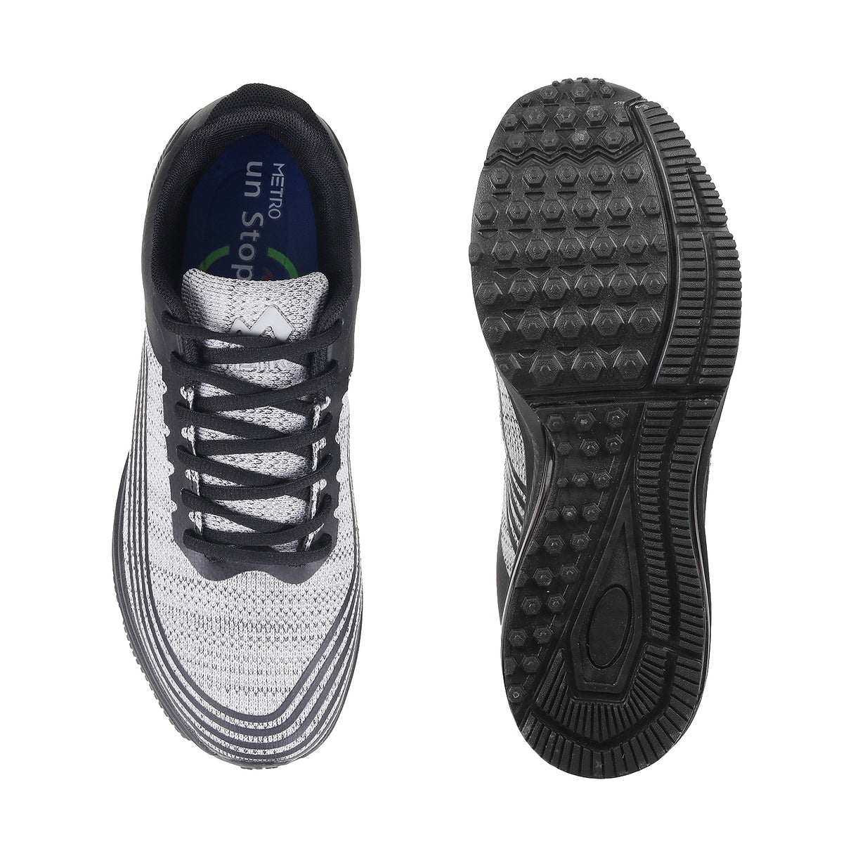 Metro Men Grey Sports Walking Shoes