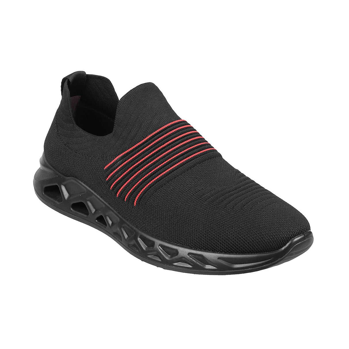 Metro Men Black Sports Walking Shoes
